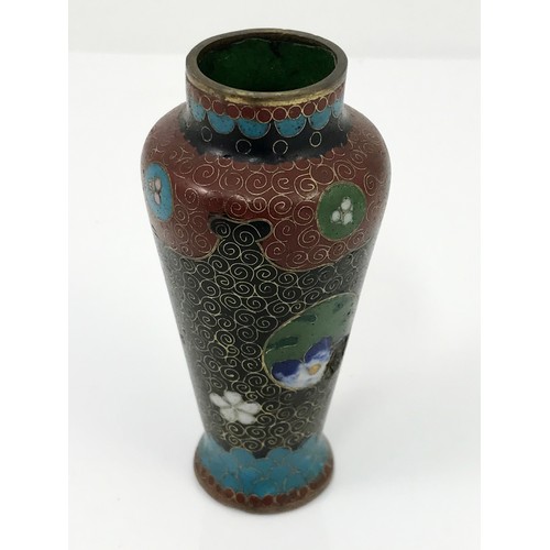 567 - SMALL CLOISONNE VASE, approx. 9 cm