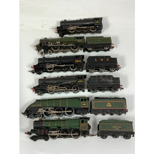 462 - 6 LOCOMOTIVES ALL U/B, 60016 SILVER KING, DUBLO 48158, 48073 (NO TENDER), WRENN 8233, DUBLO CARDIFF ... 