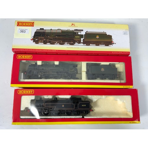 383 - HORNBY R2629X, BR 4-6-0 7P ROYAL SCOT, BOX ADVISES DCC FITTED (NOT CHECKED) & A 2-6-4 TANK 42315, (I... 