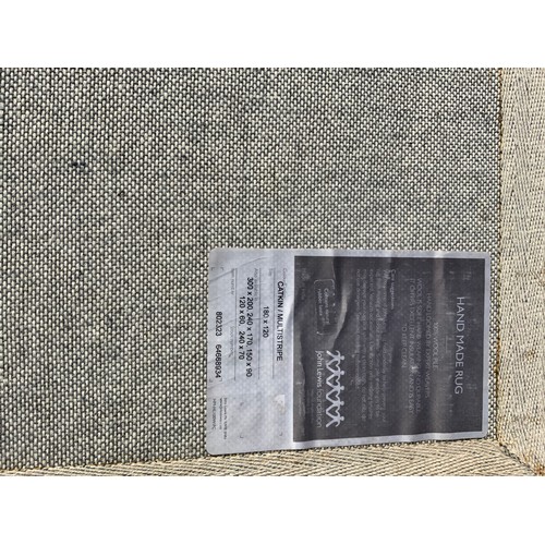 480 - JOHN LEWIS STRIPED RUG (180CM X 120CM)