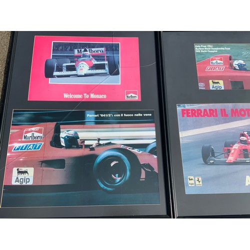 42 - QUANTITY OF FORMULA 1 RELATED FRAMED WALL POSTERS