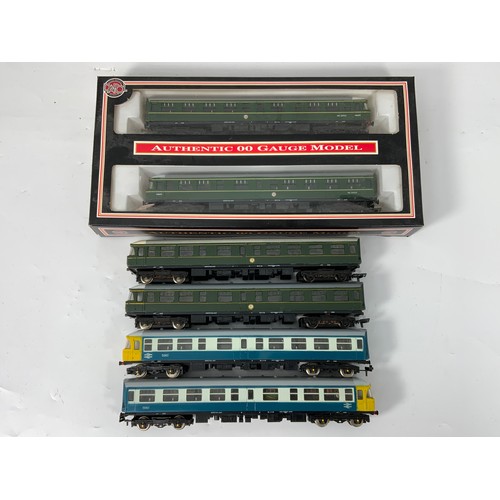 427 - DAPOL SWINDON TRANS PENNINE / CLASS 123 BOXED TWIN SET, SIMILAR U/B & A REPAINTED TRIX PAIR OF POWER... 