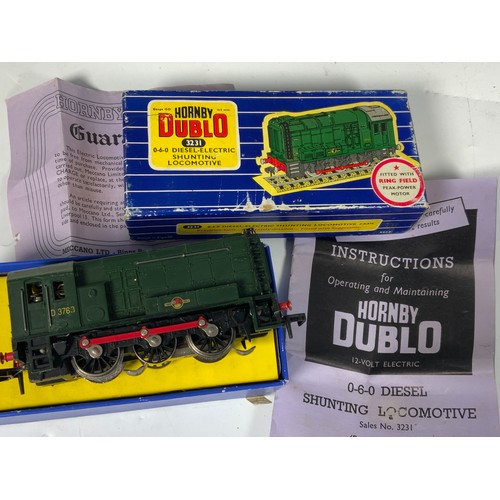 487 - HORNBY DUBLO 3R CLASS 08 LOCOMOTIVE, IN BOXED CONDITION,  3231 0-6-0 SHUNTER, D3763