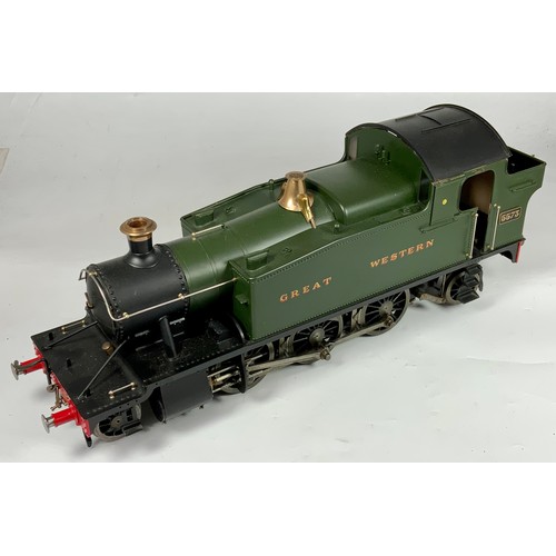 530 - MODEL RAILWAY, A WELL ENGINEERED, 3.5 INCH GAUGE MODEL BASED ON A GREAT WESTERN RAILWAY SMALL PRAIRI... 