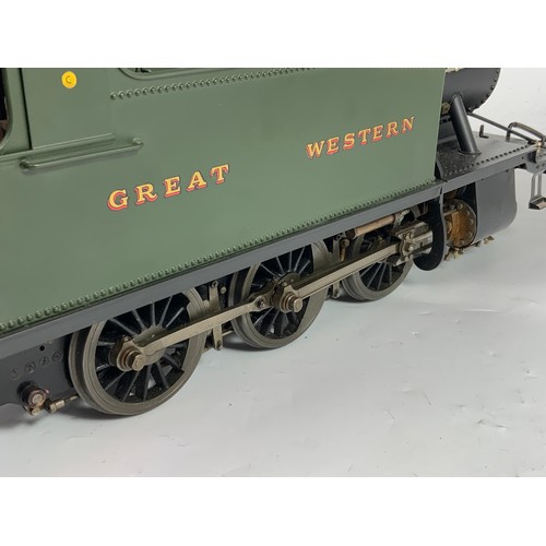 530 - MODEL RAILWAY, A WELL ENGINEERED, 3.5 INCH GAUGE MODEL BASED ON A GREAT WESTERN RAILWAY SMALL PRAIRI... 