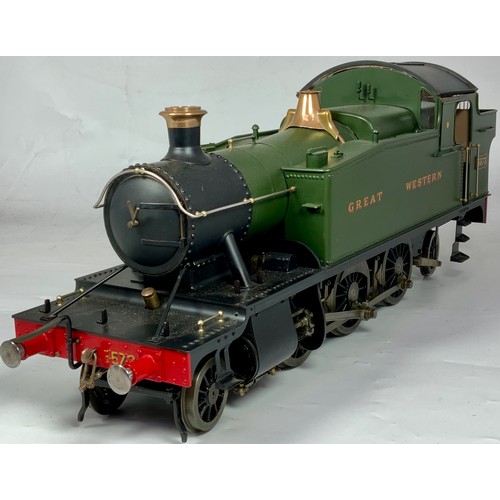 530 - MODEL RAILWAY, A WELL ENGINEERED, 3.5 INCH GAUGE MODEL BASED ON A GREAT WESTERN RAILWAY SMALL PRAIRI... 