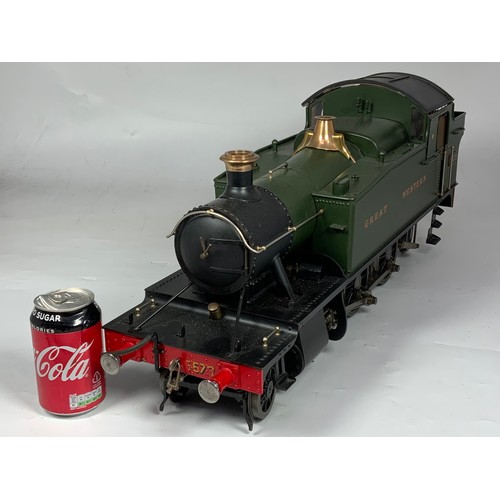 530 - MODEL RAILWAY, A WELL ENGINEERED, 3.5 INCH GAUGE MODEL BASED ON A GREAT WESTERN RAILWAY SMALL PRAIRI... 