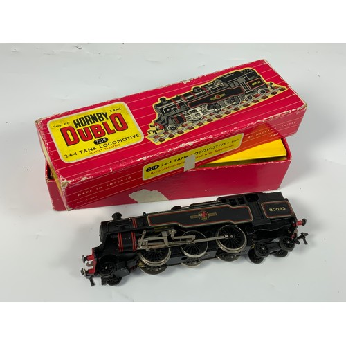 485 - HORNBY DUBLO 2R BOXED LOCOMOTIVE, 2-6-4T 2218, 80033