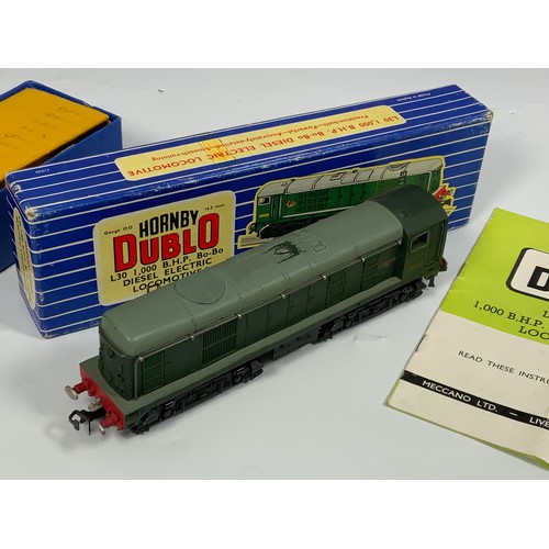 491 - HORNBY DUBLO BOXED 3R LOCOMOTIVE, CLASS 20 D8000 L30