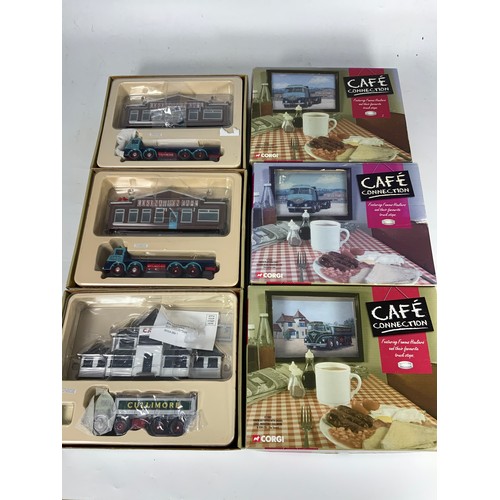 209 - CORGI, 6 BOXED CAFE COLLECTION SETS, 11501 SIDDLE COOK, 10501 ERF, 10801 FODEN, 11701 GUY INVINCIBLE... 