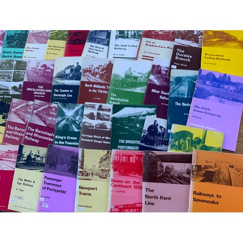 241 - RAILWAY BOOKS - OAKWOOD PRESS, 125 COPIES OF A GOOD SELECTION OF MIXED RAILWAY LOCATIONS & COMPANIES... 
