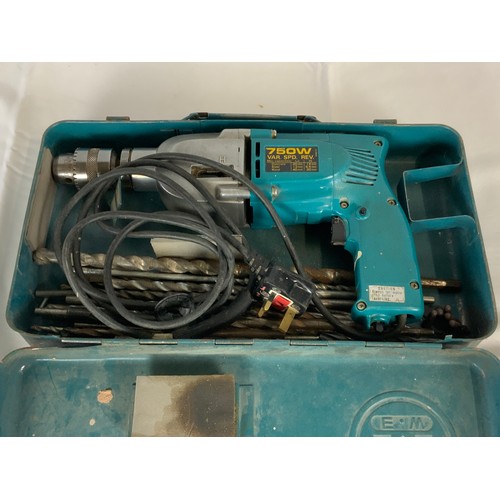 72 - MAKITA POWER TOOLS INC PLANER, CIRCULAR SAW AND 2 HAMMER DRILLS (see additional photo)