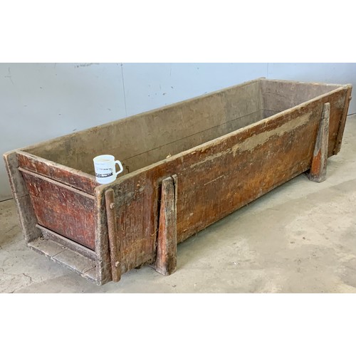 128 - VERY LARGE RUSTIC CATTLE TROUGH/ BIN, approx. 214 x 70 cm x 56 cm high