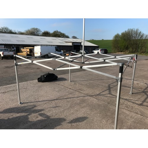 97 - ALUMINIUM SQUARE BOX SECTION PULL OUT GAZEBO FRAME