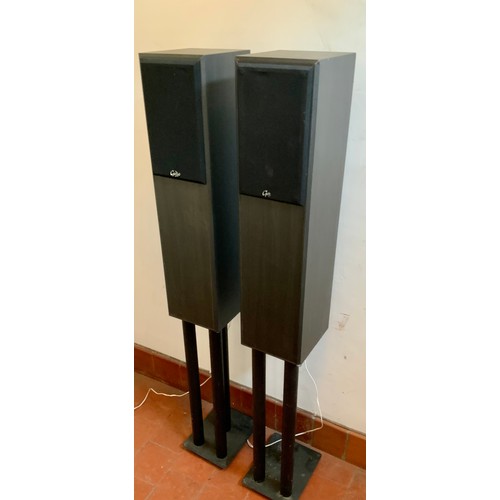 171 - PAIR OF GALE 4, ENGLISH MADE HI FI SPEAKERS WITH SPEAKER STANDS