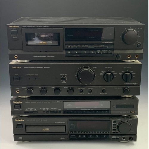 170 - TECHNICS HI FI SEPARATES, STEREO CASSETTE DECK RS-BX404, STEREO INTEGRATED AMPLIFIER SU-VX500, STERE... 