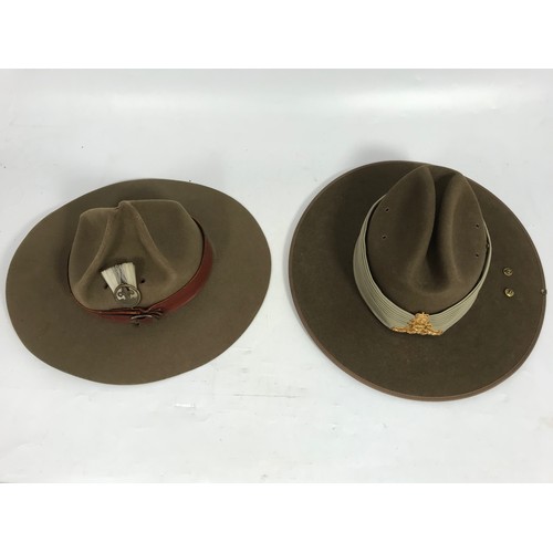 165 - 6 VINTAGE SCOUT RELATED HATS INC  HENDERSON, THE JOHNSON , MOUNTCASTLE, AKUBRA, ETC