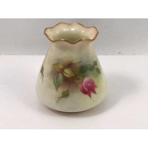 42 - ROYAL WORCESTER VASE HAND PAINTED HADLEY ROSES