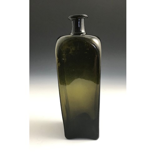 125 - ANTIQUE GIN BOTTLE WITH OPEN PONTIL, PROBABLY LATE 19th CENTURY