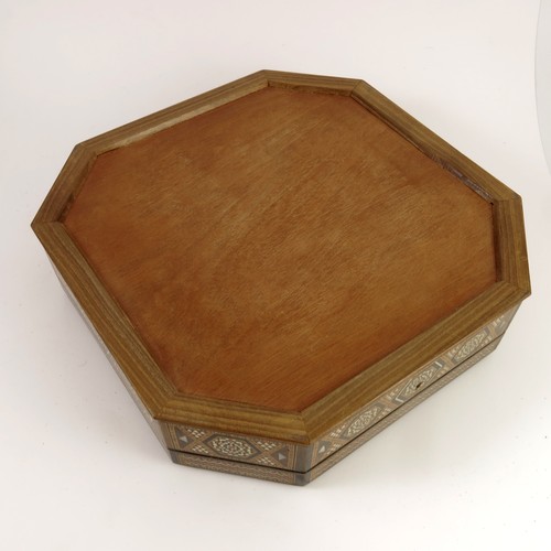 202 - ANGLO INDIAN OCTAGONAL BOX WITH INLAID DECORATION