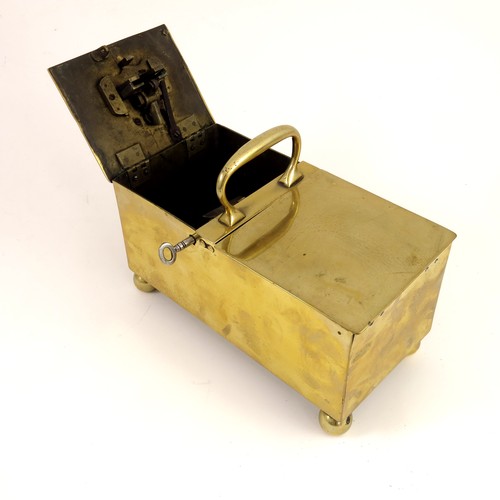 211 - 19TH CENTURY BRASS TAVERN TOBACCO HONESTY BOX/ DISPENSER