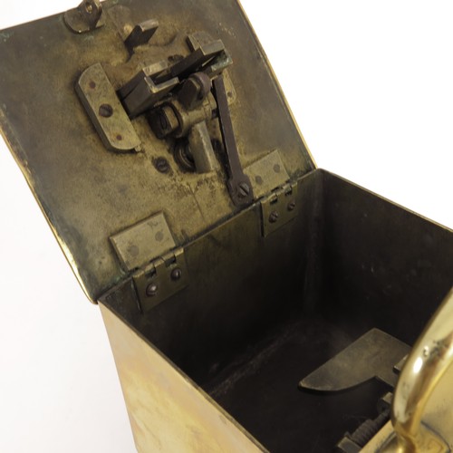 211 - 19TH CENTURY BRASS TAVERN TOBACCO HONESTY BOX/ DISPENSER