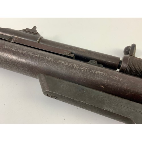 142 - VINTAGE WEBLEY SERVICE AIR RIFLE MARK II IN RARE 'UNMOLESTED' CONDITION, HAVING WALNUT STOCK, ORIGIN... 