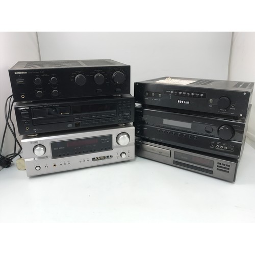 186 - 6 ITEMS OF HI-FI SEPARATES; ROKSAN KA-I mkIII AMPLIFIER, DENON AVR-2105,