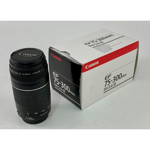 272 - CANON EF 75-300 f/4-5.6 III CAMERA LENS IN ORIGINAL BOX