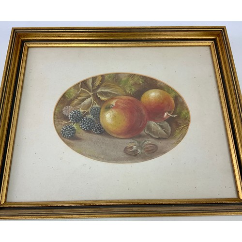 16 - WATER COLOUR STILL LIFE FRUIT WITH SIGNATURE P LOVE – ROYAL WORCESTER ARTIST