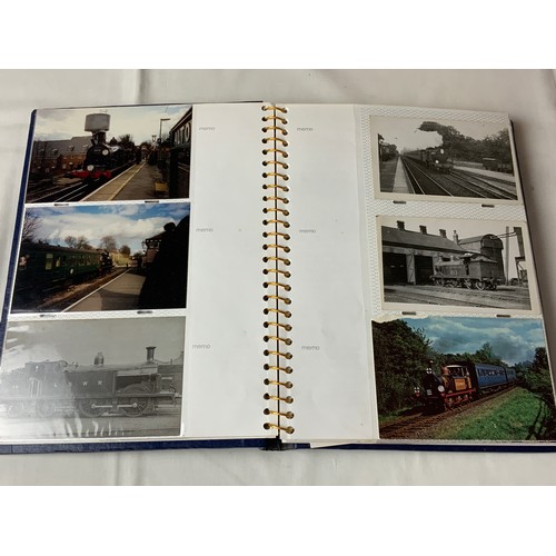 222 - ALBUM OF RAILWAY POSTCARDS & PRESERVATION ERA PHOTOGRAPHS, MOSTLY SR