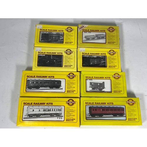 302 - RATIO 8 BOXED KITS, COACHES & WAGONS, LMS, & GWR