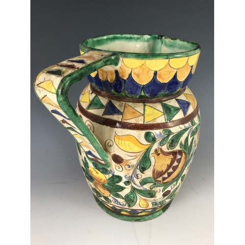 89 - FAIENCE TYPE JUG AND PLATE