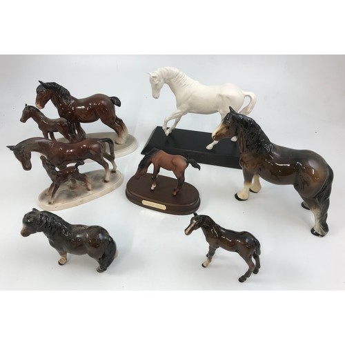 65 - COLLECTION OF BESWICK AND OTHER HORSE FIGURES