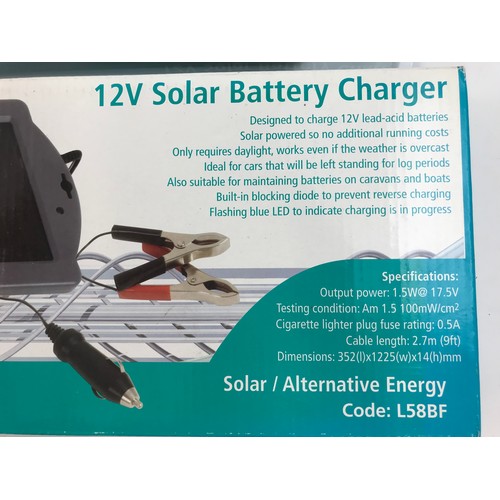 209 - 2 X 12V SOLAR CAR BATTERY CHARGERS