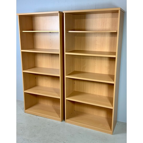 670 - PR. MODERN BOOKSHELVES, APPROX. 80 cm wide x 180 cm high