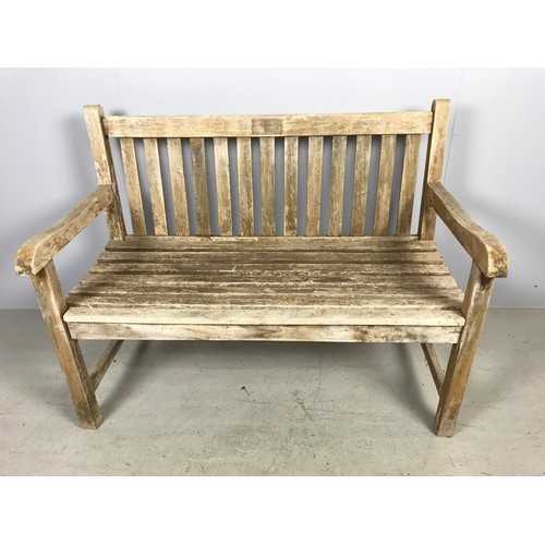 187 - TEAK GARDEN BENCH 122cm LONG