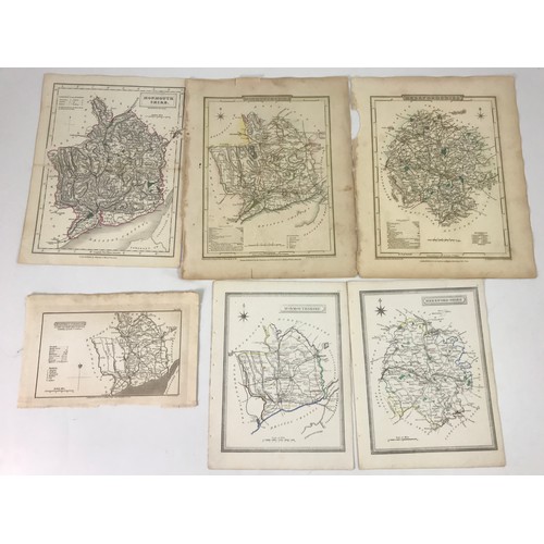 208 - HEREFORDSHIRE/MONMOUTHSHIRE MAPS.  A USEFUL COLLECTION OF 20 PRINTED MAPS FROM OLD ATLASES AND ESTAT... 