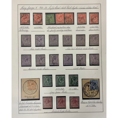 509 - GB KING GEORGE 5TH COLLECTION 1912 – 36 VERY FINE USED INCLUDING SHADES AND WATERMARK VARIETIES, PLU... 