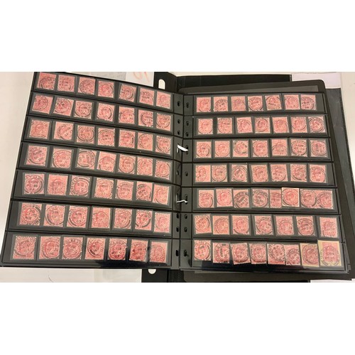 510 - KE7 ½D – 1D CUT OUTS AND STAMPS ON STOCK PAGES FROM LARGE POST OFFICE CANCELLATION COLLECTION, ALL V... 