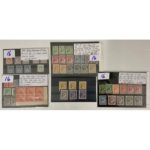 516 - OIL RIVER/ NIGER COAST COLLECTION ON STOCK SHEET & STOCK CARDS; 1992-4 GB ½D–1/- OVERPRINTS SG 1-6; ... 