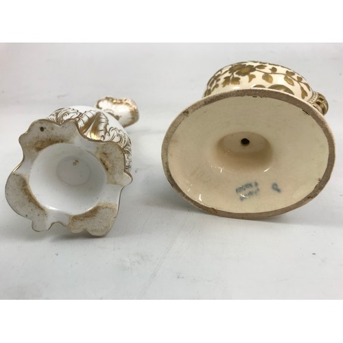 90 - CONTINENTAL HAND PAINTED EWER A SHELL SHAPED VASE AND A PORCELAIN DISH