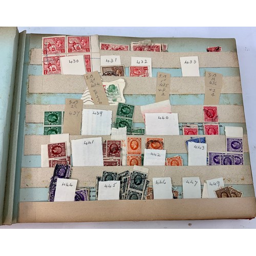 579 - STAMPS, OLD STYLE STOCK BOOK  GB ALL REIGNS, PICKINGS NOTED INC. 478 10/- UNMTD MARGINAL, 476 2/6 BL... 