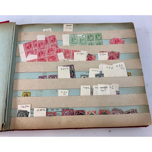 579 - STAMPS, OLD STYLE STOCK BOOK  GB ALL REIGNS, PICKINGS NOTED INC. 478 10/- UNMTD MARGINAL, 476 2/6 BL... 