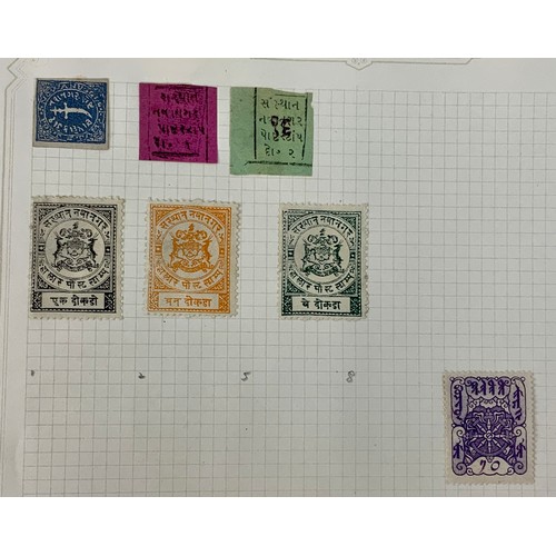 585 - STAMPS, GREEN SIMPLEX ALBUM, GB 4 MARGIN 1d BLACK, 1840 2d BLUE 4 MARGIN PAIR, GOOD QV VALUES INC. S... 