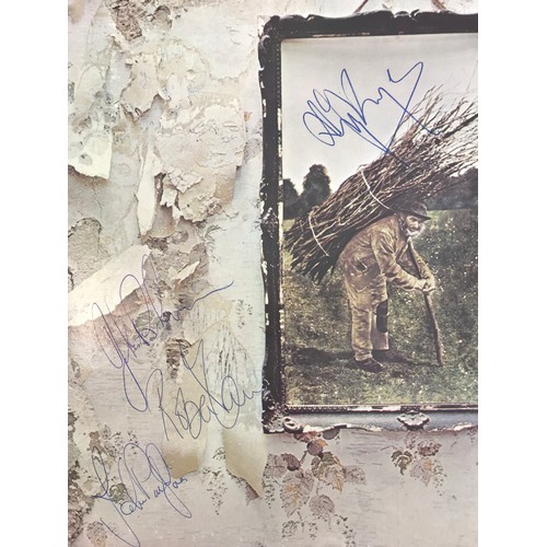 305 - LED ZEPPELIN IV LP SIGNED BY ROBERT PLANT, JIMMY PAGE, JOHN PAUL JONES, AND JOHN BONHAM.
(amended es... 