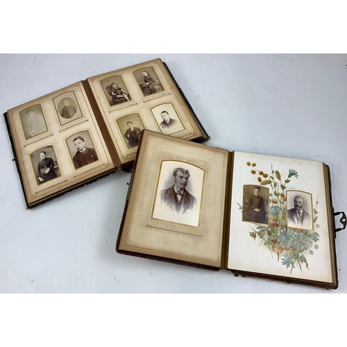 245 - 2 EMBOSSED PHOTOGRAPH ALBUMS WITH VICTORIAN ERA PORTRAITS