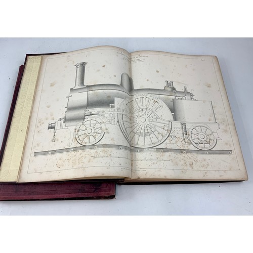 12 - COLBURN, ZERAH, LOCOMOTIVE ENGINEERING AND RAILWAYS, PUBL. WILLIAM COLLINS, 2 VOLS. C/W PLATES AND E... 