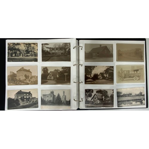 256 - ALBUM OF MOSTLY REAL PHOTO POSTCARDS, LOCAL INTEREST INC. UPTON UPON SEVERN, INC. PLANE M.GUSTAV HAM... 