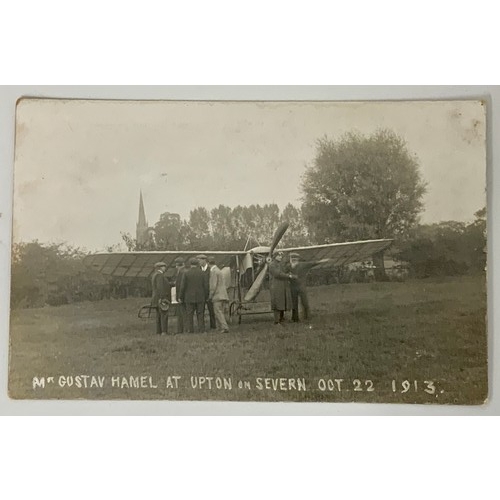 256 - ALBUM OF MOSTLY REAL PHOTO POSTCARDS, LOCAL INTEREST INC. UPTON UPON SEVERN, INC. PLANE M.GUSTAV HAM... 